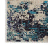 2' X 4' Ivory And Teal Blue Abstract Power Loom Non Skid Area Rug